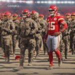 A visual representation of Mahomes Army, showcasing fans and highlights of Patrick Mahomes' career.