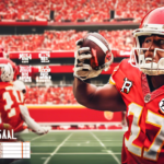 Create an image that showcases a data-driven analysis of the upcoming Chiefs vs. Bengals Week 2 football game, featuring pie charts, bar graphs, and line graphs. The graphs should display key player s